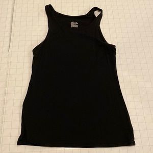 Fabric black tank top